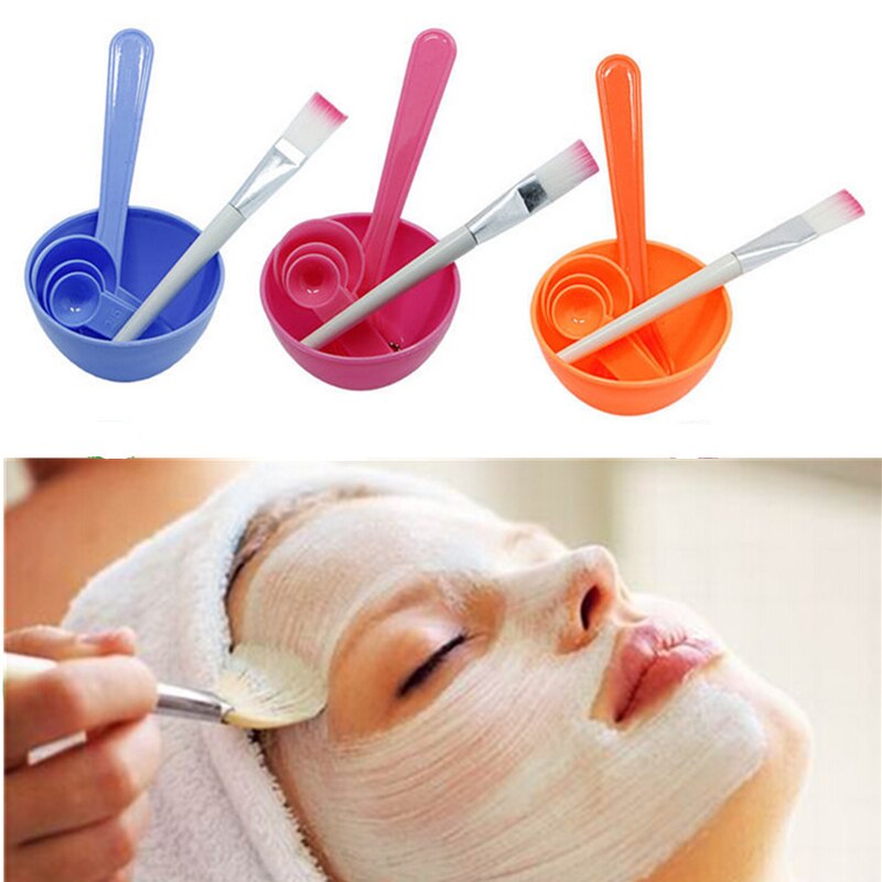 4 in 1 Mixing Bowl Brush Spoon Stick Makeup Beauty Set For Facial Face Mask