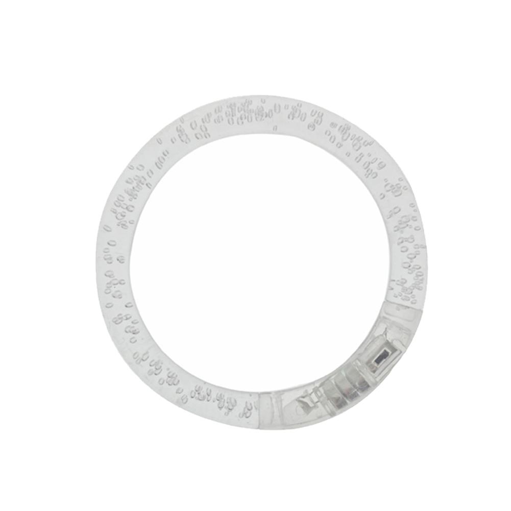 Oplichtende armband van acryl, flitsende led, lichtgevende elektronische armband, lichtgevende armband, speelgoed voor kerstmis: Wit