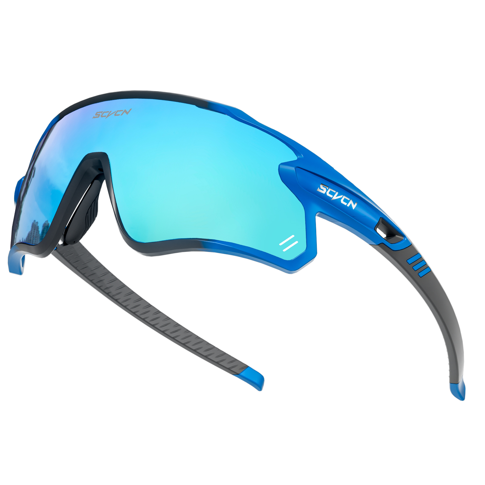 Scvcn cykelsolglasögon cykelglasögon sportcykel herrglasögon utomhus mtb väg löpning solglasögon  uv400 skyddsglasögon: Orange / Vit