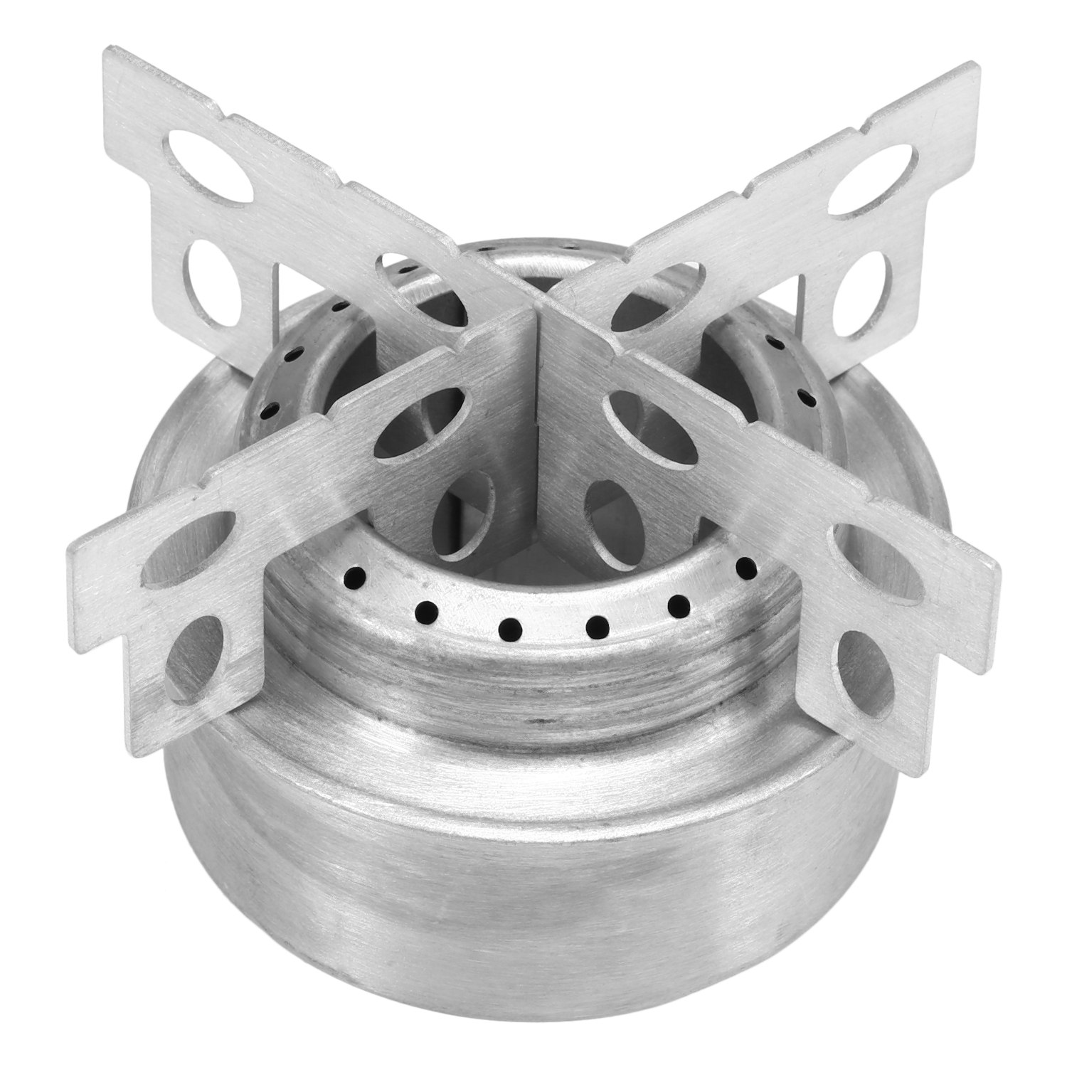 Portable Folding Stainless Steel Pot Stand with Tray Solid Fuel Stove Stand with Copper Alloy Alcohol Stove: Aluminum alloy