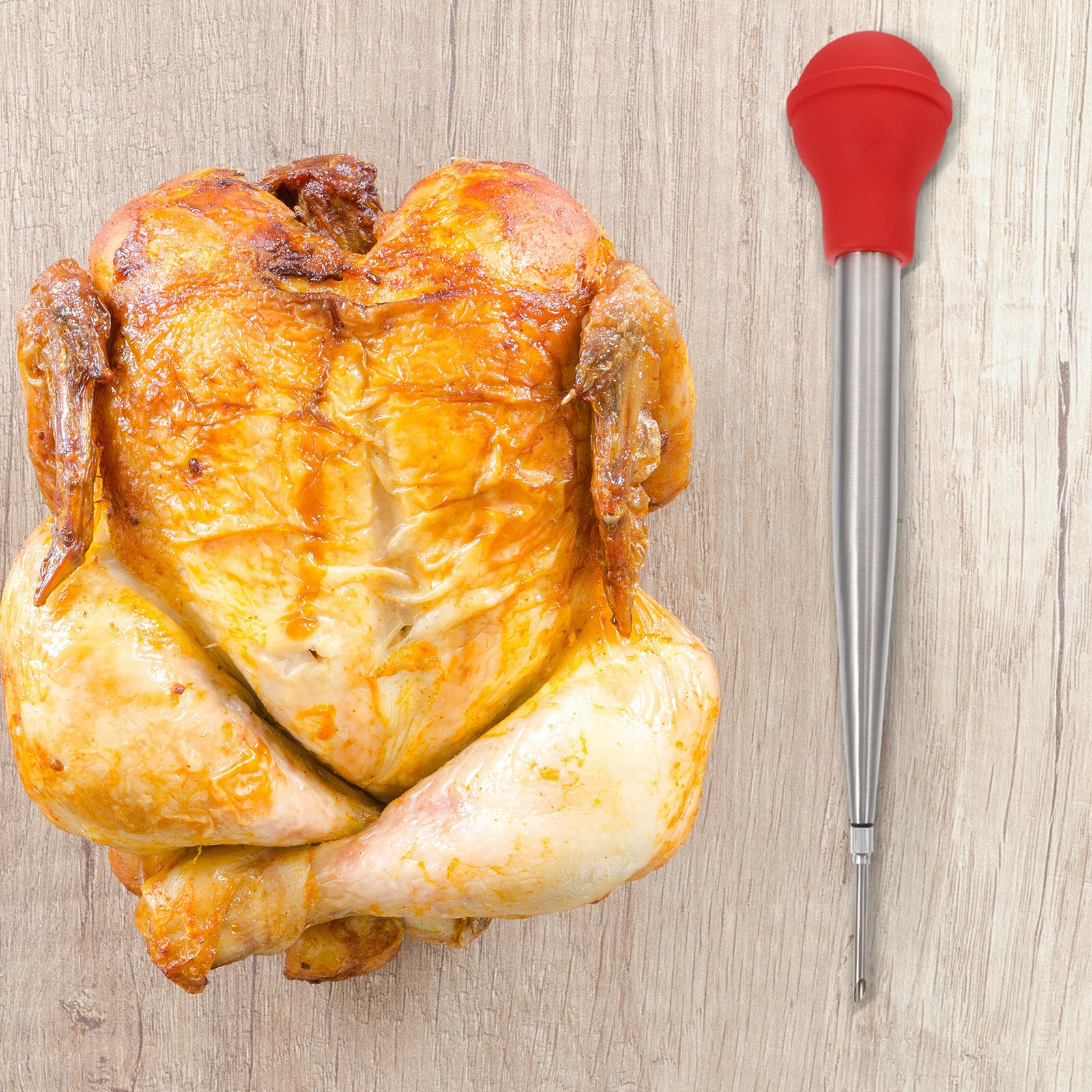 Inyector de salsa para condimentos, jeringa de pavo para cocina, inyector de salsa para barbacoa, 1 Juego