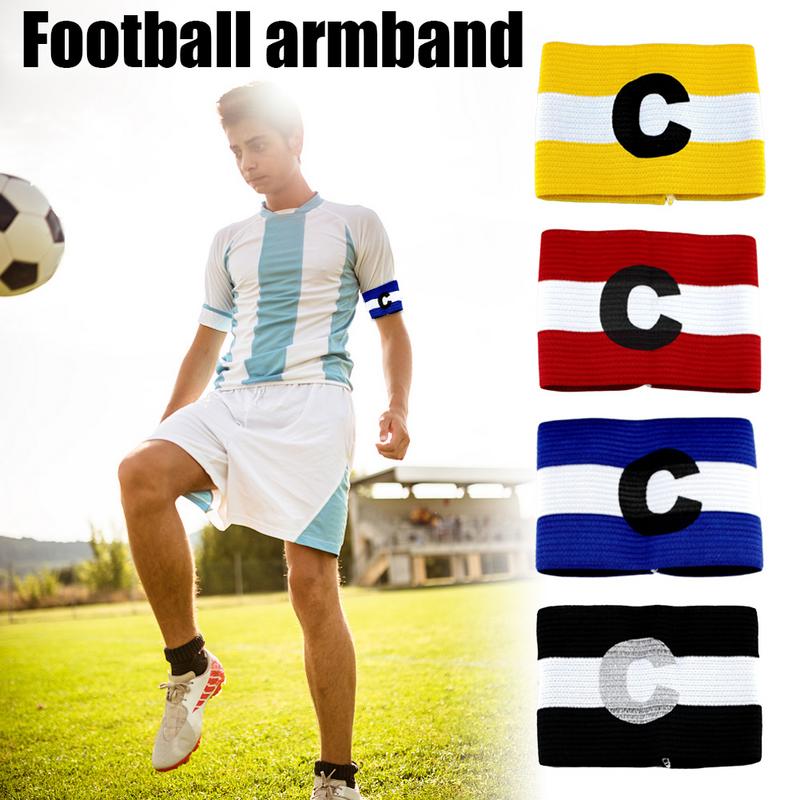 1 Pcs Arm Band Leider Competitie Voetbal Captain Armband Voetbal Captain Armband Groep Armband Geel/Rood/Blauw/ zwart