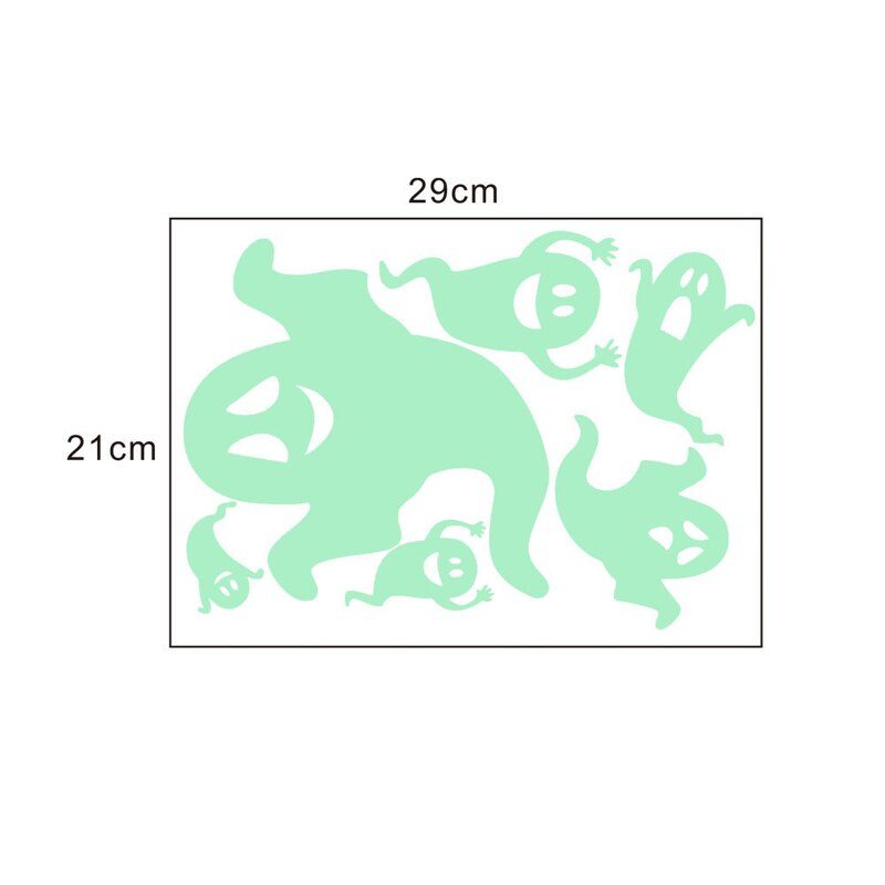 Halloween Lichtgevende Muurstickers Ghost Vampier Heks Gluren Ogen Pompoen Lichtgevende Fluorescerende Stickers Halloween Decoratie: C