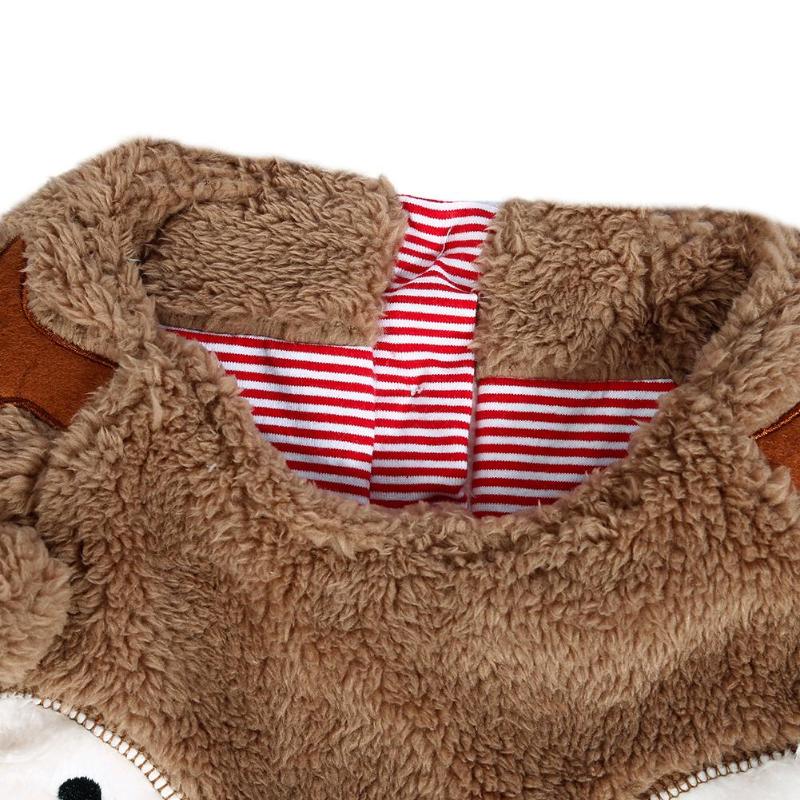 Christmas Baby Coat Winter Warm Newborn Baby Boy Girls Cartoon Coat Fleece O-Neck Zipper Pullover Long Sleeve Warm Tops