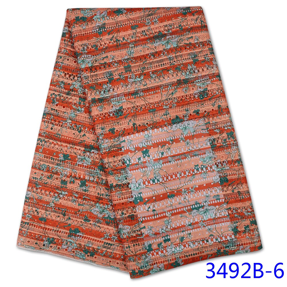 Guipure Cord Lace Fabric African Lace Fabric With Stones Water Soluble Laces For Wedding YA3492B-2: Picture 6