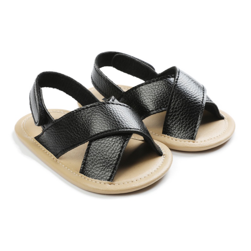 Sandalias de verano para bebé, niño y niña, zapatos de cuna de suela suave de cuero PU para recién nacido, zapatos de para bebé