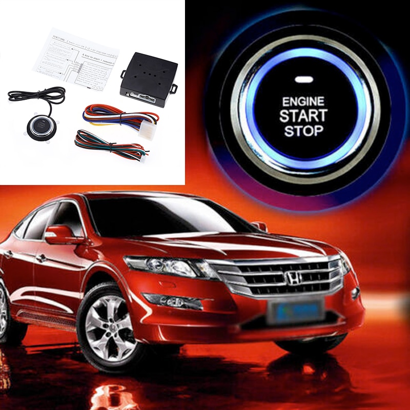 Car Alarm Engine Push Starter Remote Control Button Starter Keyless Entry System Start Stop Immobilizer