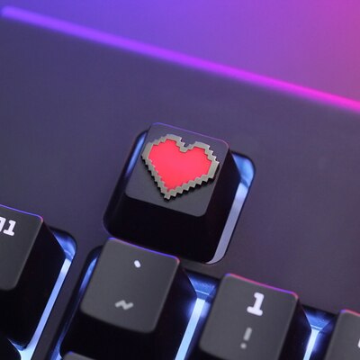 1pc Zinc Aluminium Alloy Key Cap for MX switch Mechanical Keyboard Stereoscopic relief keycap for Sakura Switch R4 Height: Red