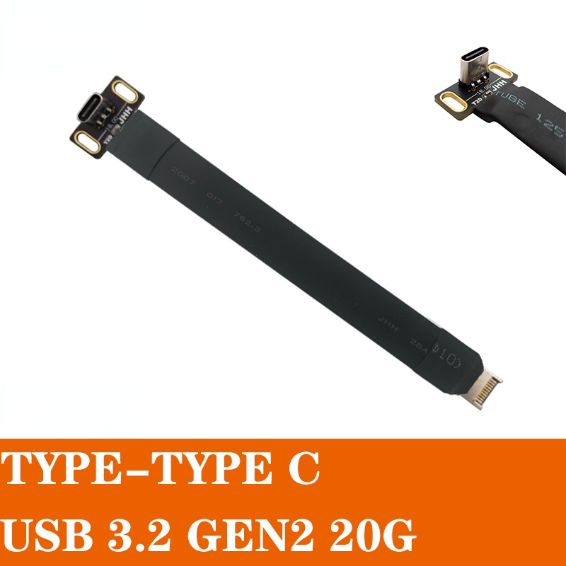 Internal USB 3.1 3.2 Gen2 20G Type C To Type E Transfer Wire Adapter Right Angle Extension Cable USB3.2 Type C/E Connector Cable