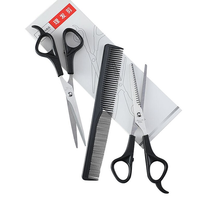3pcs Children Haircut Baby Haircut Scissors Set Hairdressing Scissors Thinning Tooth Shear Flat Shear Tool Pet Hairdressing: Default Title