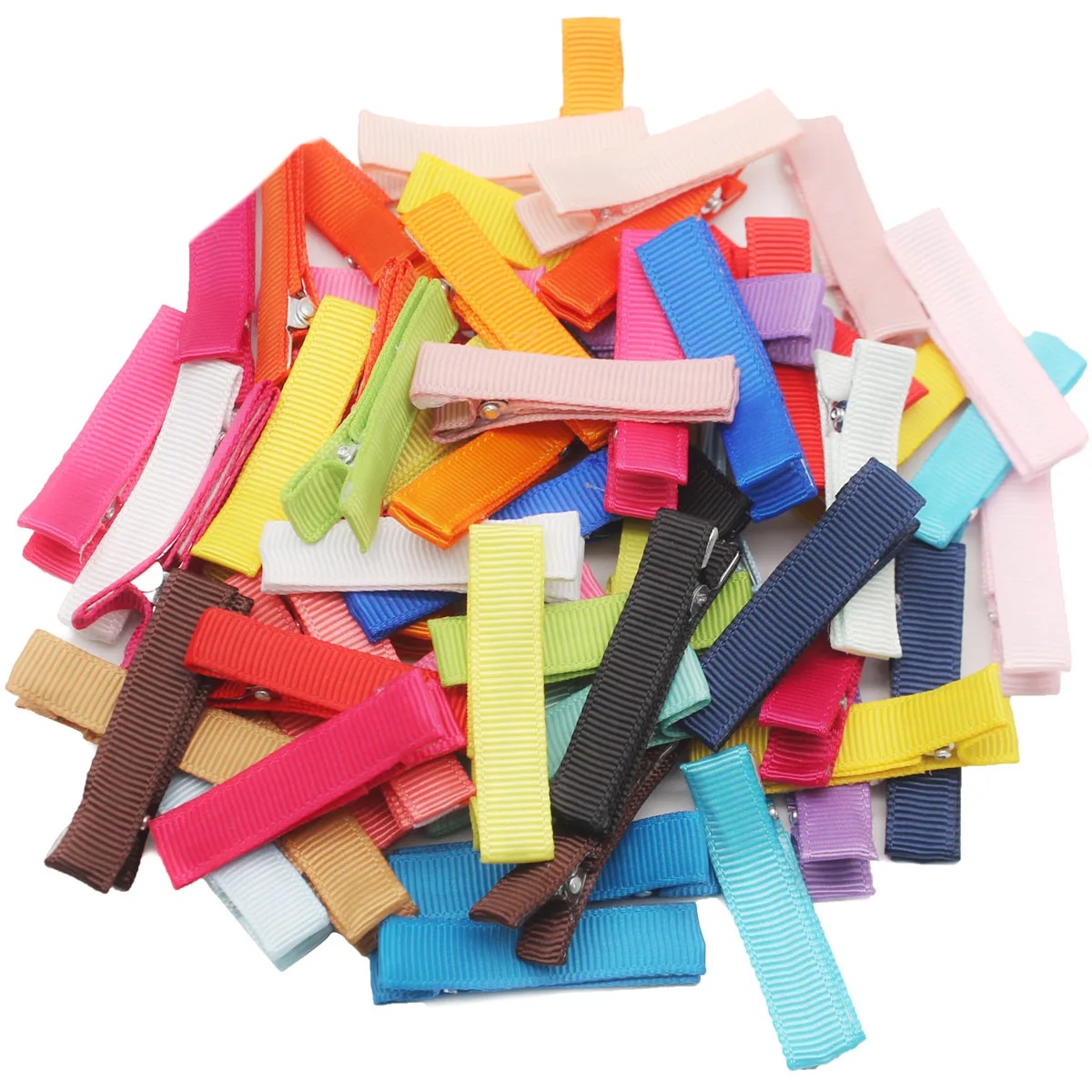 40 peças 1.8 "totalmente forrado diy grampos de cabelo de jacaré presilhas de cabelo para cabelos finos bebês meninas crianças em pares: YELLOW