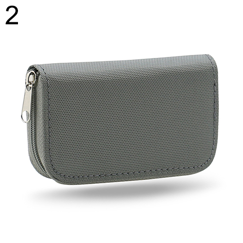 SD SDHC MMC CF Micro SD Memory Card Storage Carrying Pouch Case Holder Wallet 922G: gray