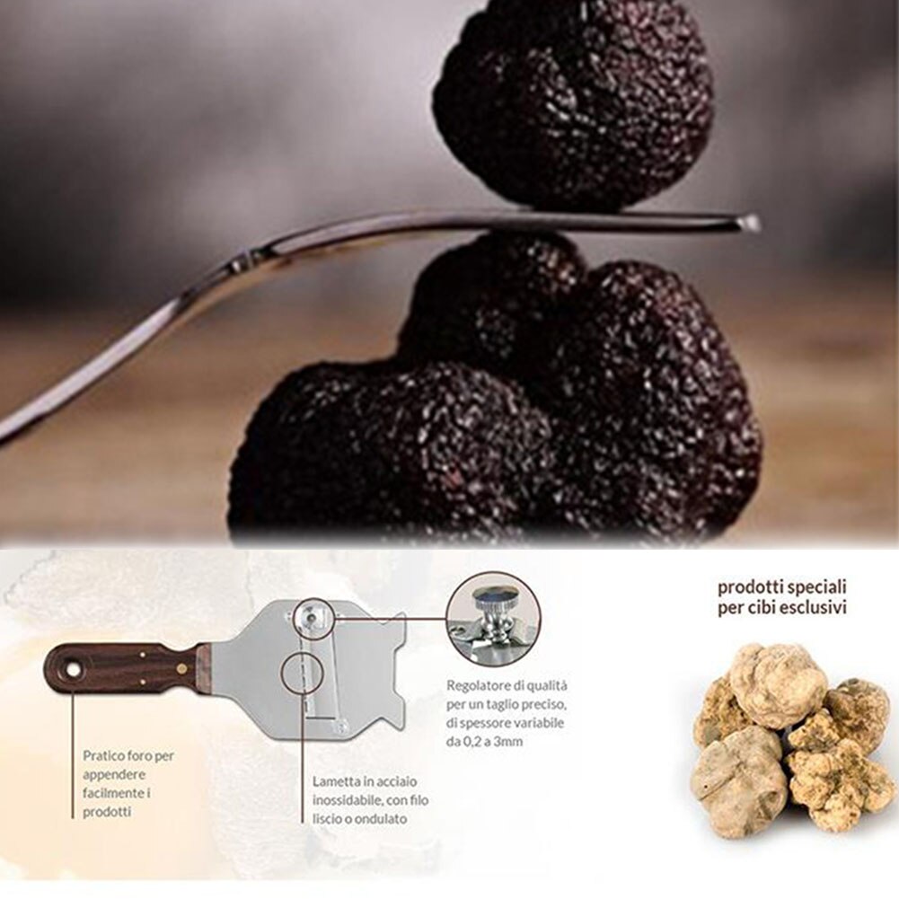 Coupe multifonction en acier inoxydable | Cuisson du fromage, truffes râpe en bois, outil de cuisine, trancheur de chocolat et de beurre