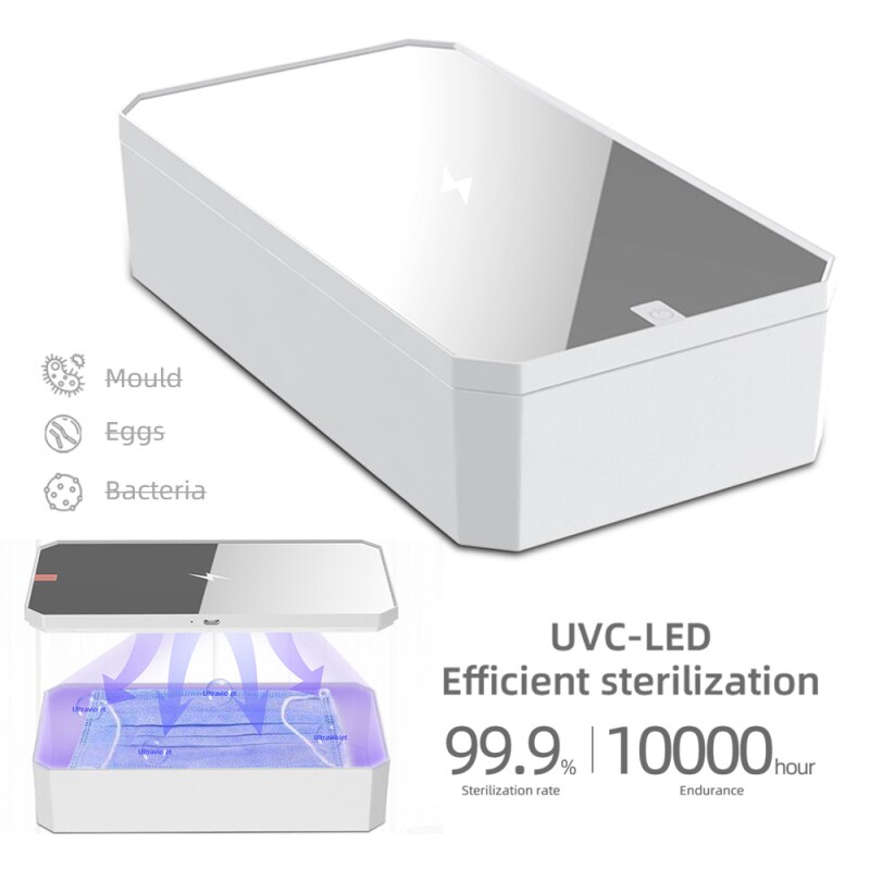 4 In1 Portable UV Disinfection Box Mobile Phone Sterilizer 10W Fast Charge Case Multifunction Keys Jewellery Sterilizer