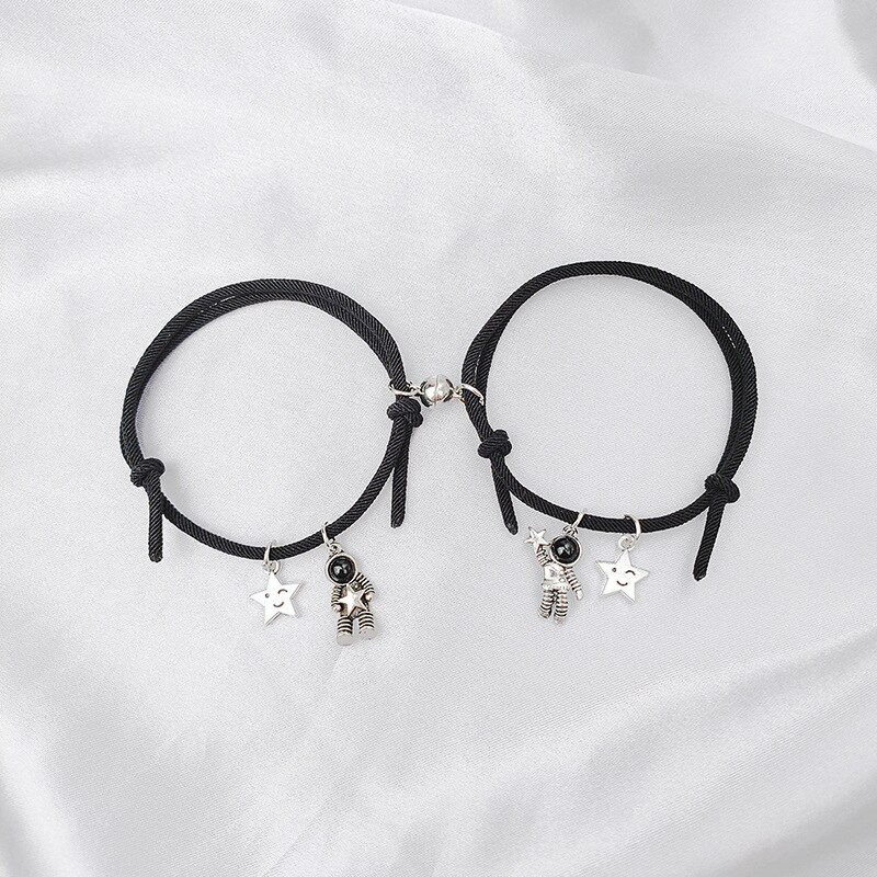 European magnetic win astronaut couple bracelet for lovers milan rope astronaut bracelet for couple jewelry zr -12