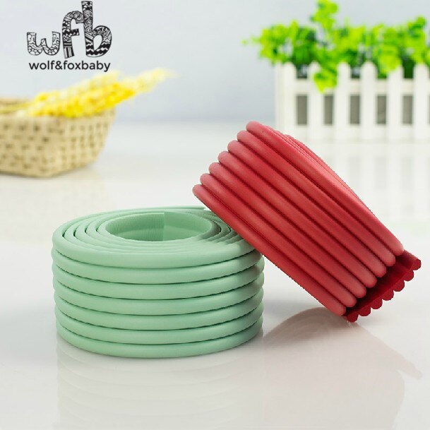 2 m/pak Baby bumper strip Baby Veiligheid hoekbeschermer Tafelrand Corner Kussen Strip met 3 M Sticker2014