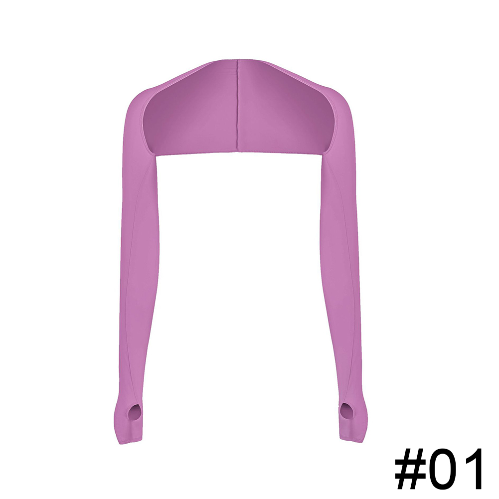 Unisex Shawl Cuff Gloves Golf Shawl Sleeves Ice Silk Sunscreen Sleeves Summer UV Protection Clothing for Outdoor Activity: Purple