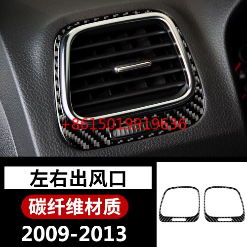 Para Volkswagen Scirocco 11-14, accesorios interiores, control central, salida de aire acondicionado, panel de fibra de carbono, parche adhesivo