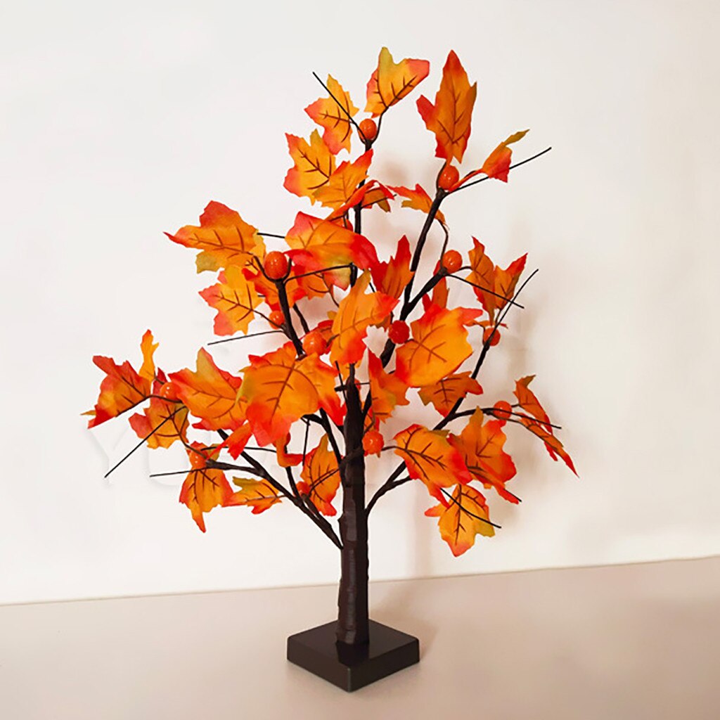 Star 24 Led Tabletop Lighted Maple Tree Battery Operated, Thanksgiving
