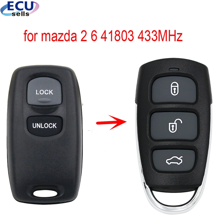 KEYLESS Eintrag fob FERNBEDIENUNG für MAZDA 2 6 2002 2003 2004 2005 NEUE 41803 433MHZ