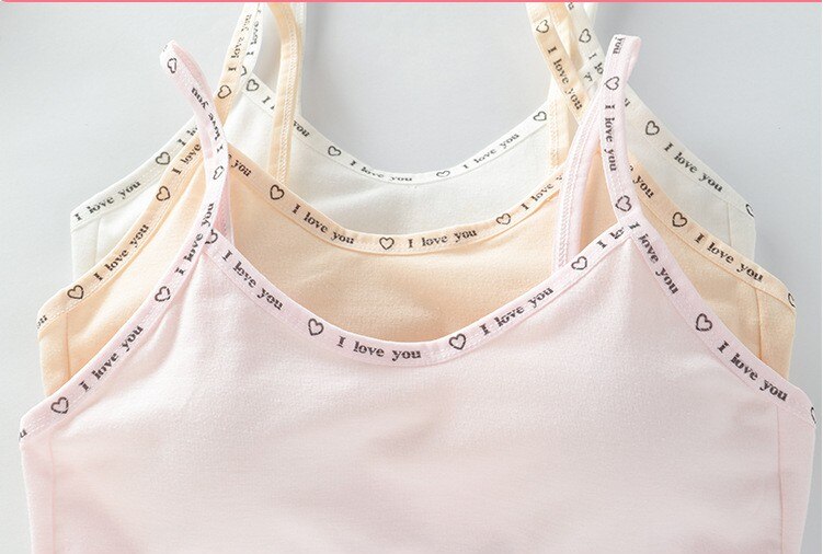 Girls Bra Cotton Children Sports Bra Comfortable Bustier For Girls Breathable Kids Training Bra Padded Brassiere fille