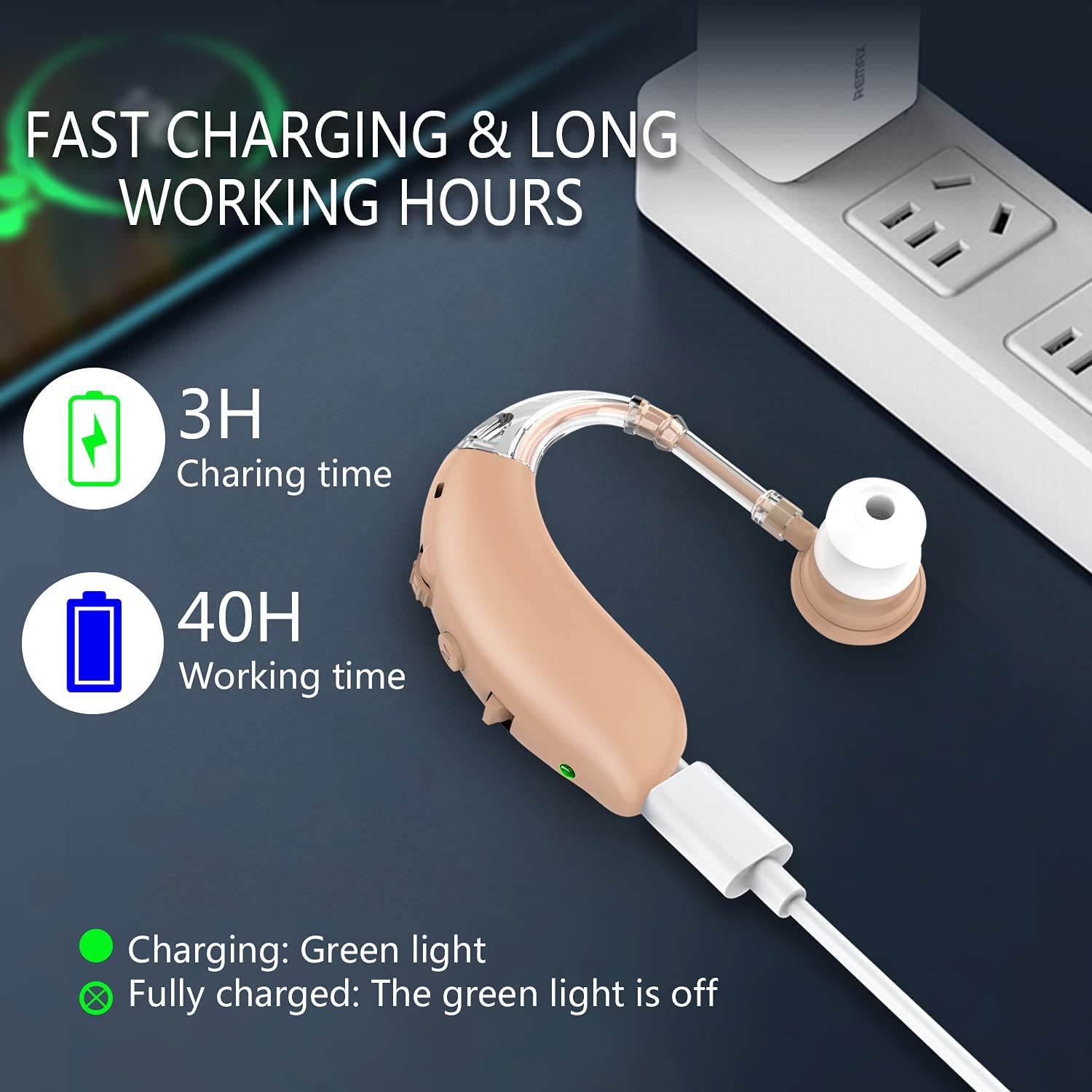 Prothèse auditive Bluetooth Rechargeable, appareil d&#39;aide auditive pour personnes âgées et adultes, soins de santé, perte d&#39;audition, suppression du bruit
