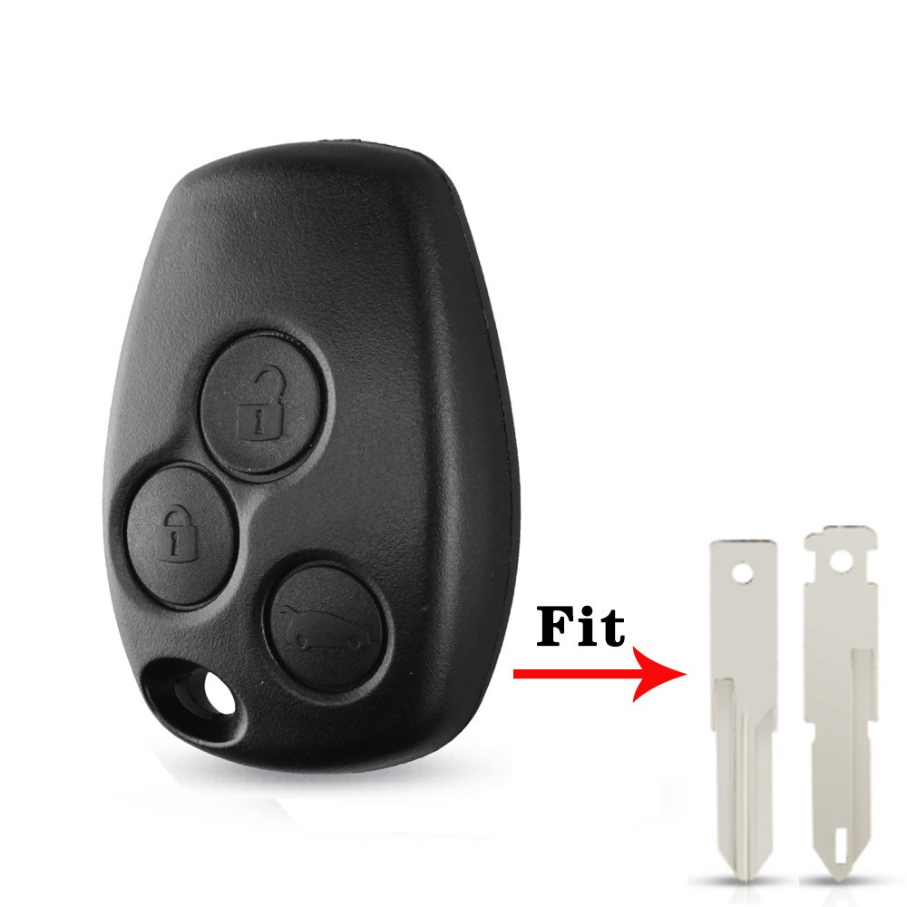KEYYOU 3 Tasten Ersatz Auto Schlüssel Shell für Renault Logan Sandero Clio Fluence Vivaro Master Verkehrs Schlüssel Fall Ohne Klinge.: Model 2