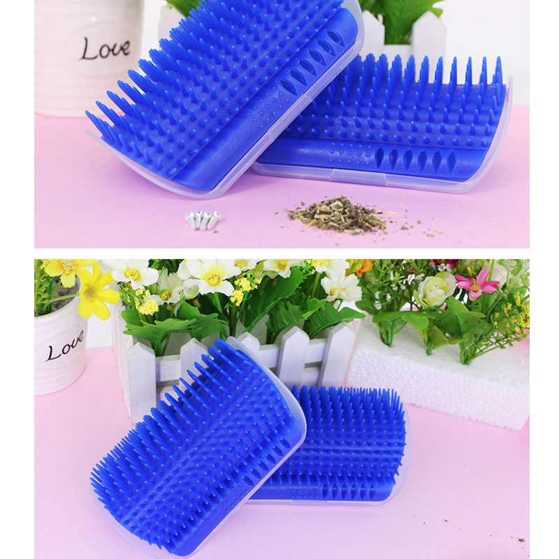 Cat brush corner cat massage self-beautician comb brush cat with tickle comb cat product drops face wash AX001