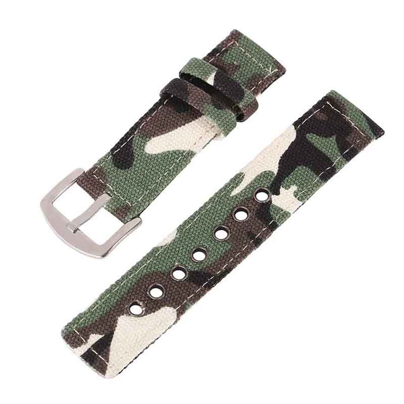 Canvas horlogeband heren dames horlogebanden sporthorlogebanden riem riem accessoires 18mm 20mm 22mm 24mm: Groente / 24mm