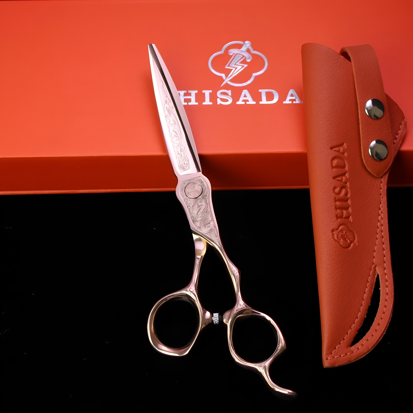 HISADA 6,0-inch VG10 staal Wolfraam Staal Patroon Hoogwaardige schaar Patroon Professionele Kapsalon Top Professionele Schaar