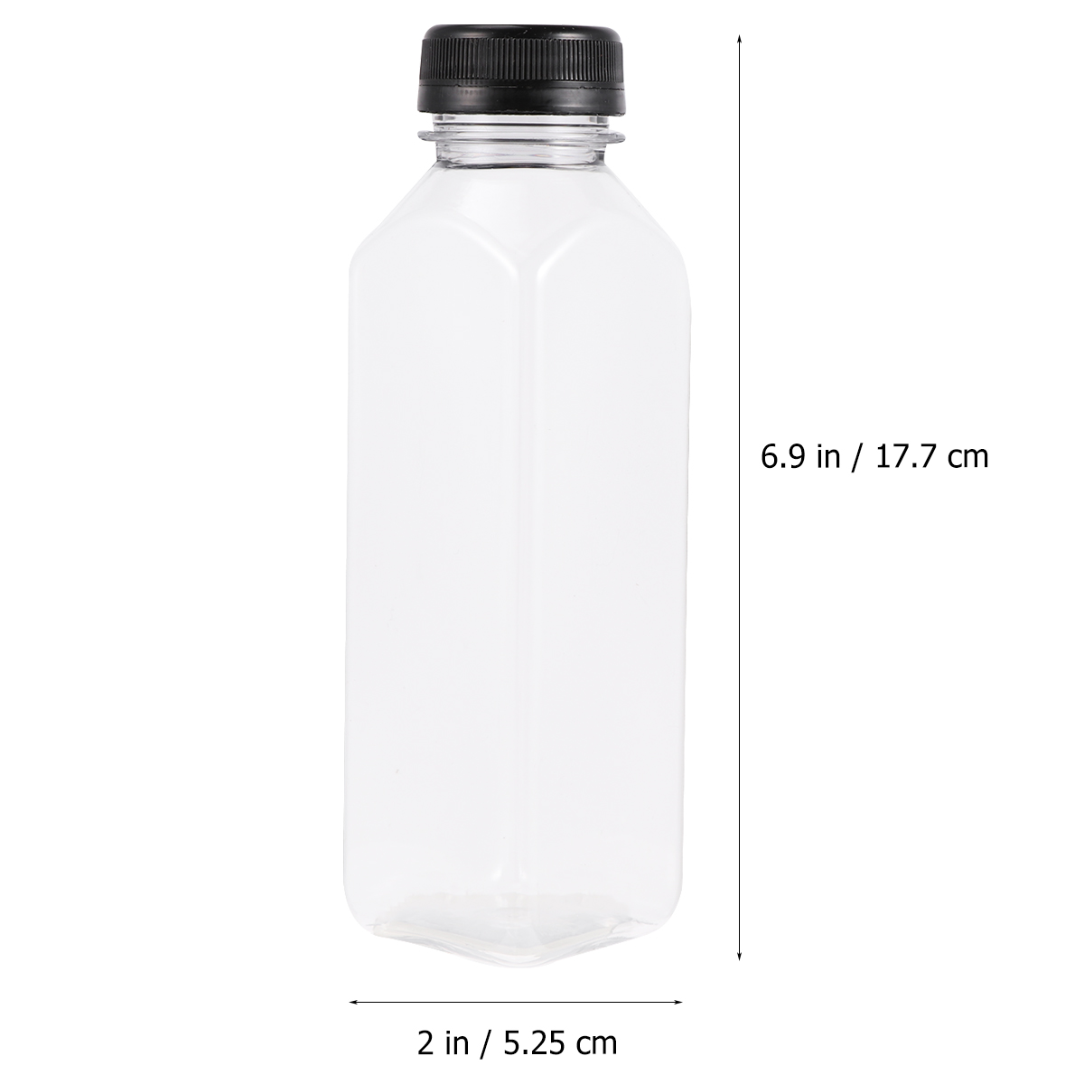 10PCS 400ml Transparent Empty Storage Containers Disposable PET Bottles with Lids for Beverage Drink Bottle Bottle Jar