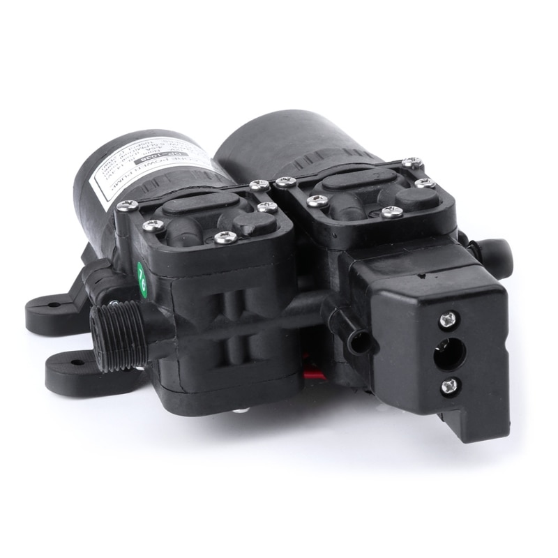 Hög effekt tryck dubbel pump 12v dc mini elektrisk vattenmotor maskin