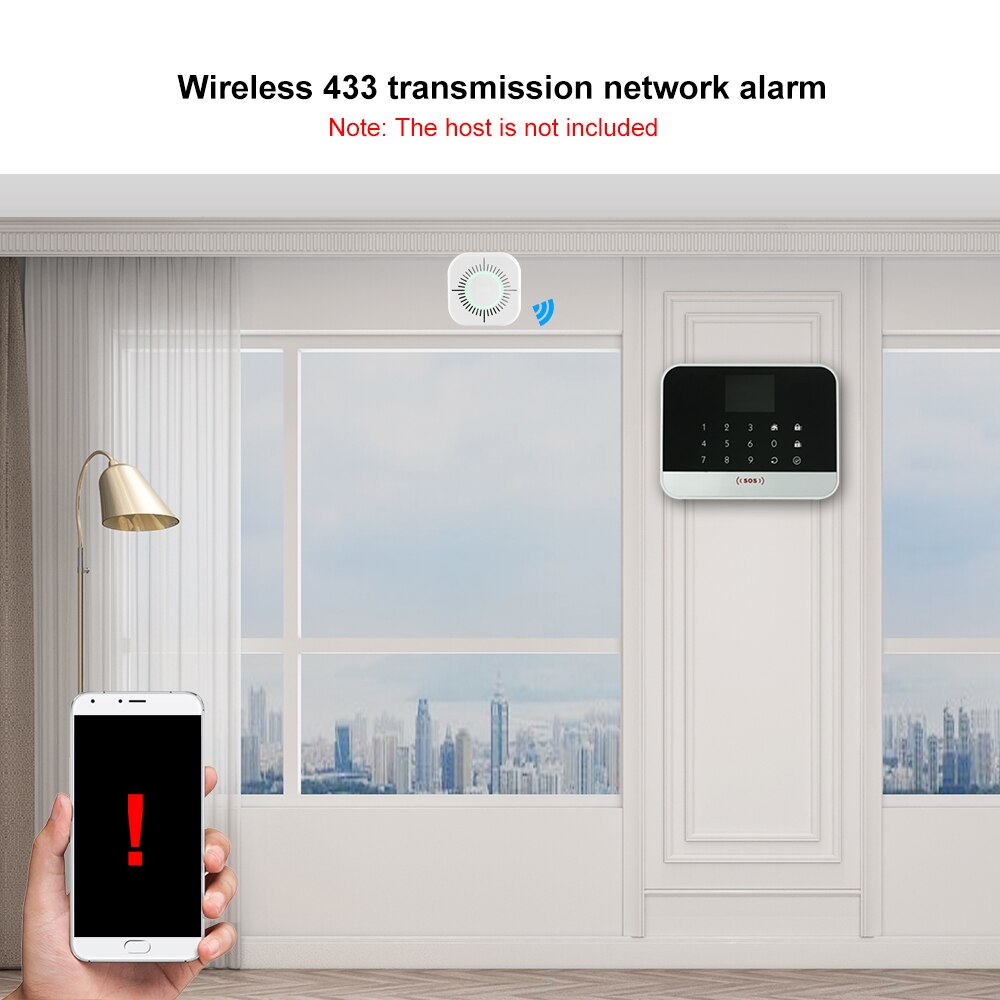 EWeLink – détecteur de fumée sans fil 433MHz, capteur d'alarme de sécurité incendie, fonctionne avec Sonoff RF Bridge pour maison intelligente