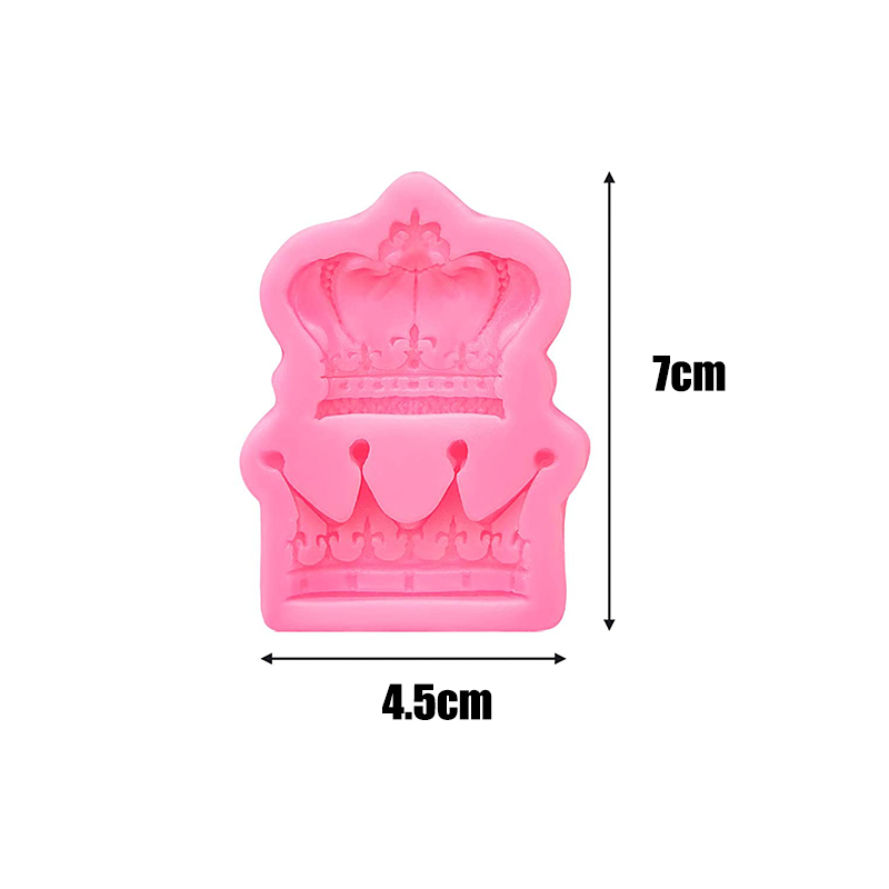 Crown Fondant Silicone Mould Princess Crown Heart Mould for Chocolate Pastry Cake Decorating Wedding Epoxy Polymer Clay Jewelry: 1PC-0
