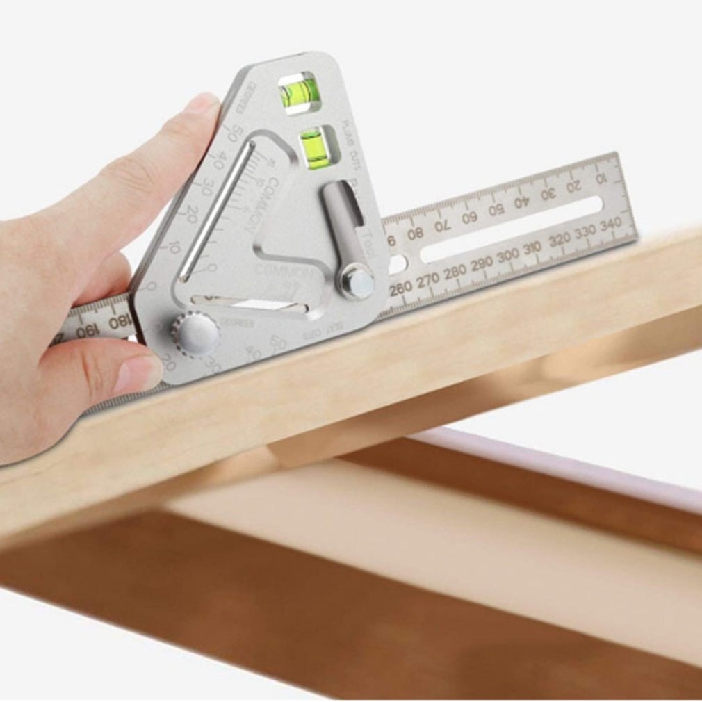 Règle Triangle règle d'angle outil de menuiserie outils de mesure multifonctionnel Triangle règle règle de travail du bois