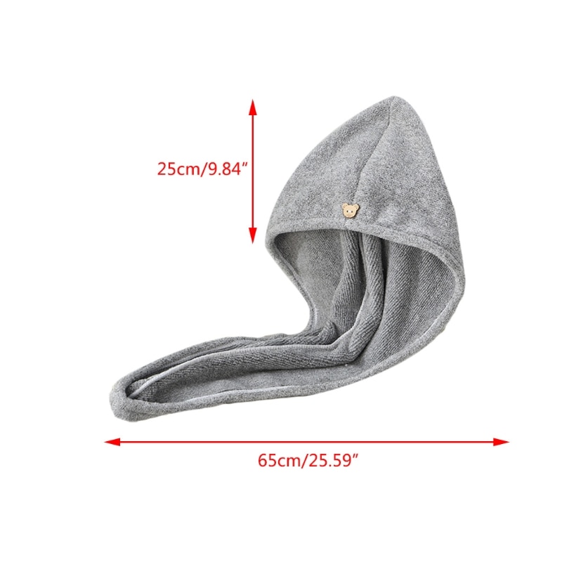 Gorro de fibra de carbón de bambú para el pelo, toalla de secado rápido, absorbente, para baño y ducha, novedad de