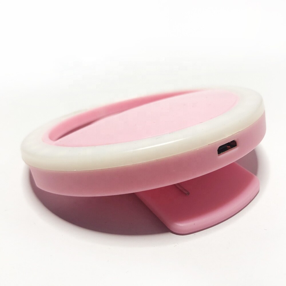 4 Colors USB Selfie Fill Light Girl Make Up Light LED Rechargeable Ring Light For Cell Phone