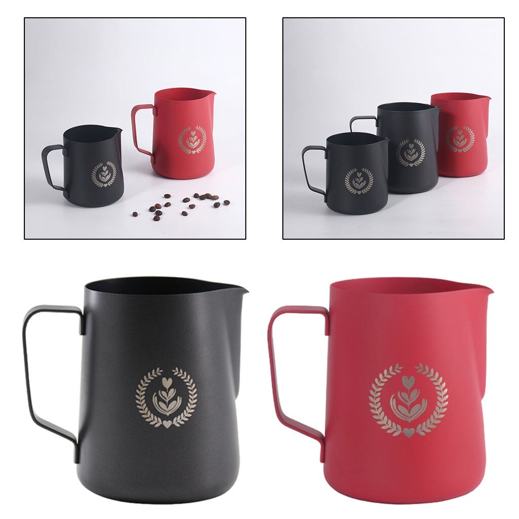 Stainless Steel Milk Frothing Coffee Latte Frother Pitcher 600ml