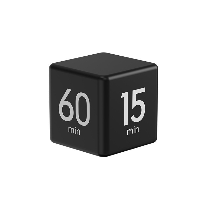 Kubustimer Kookwekker Kindertimer voor productiviteitstraining Flip-timer voor studie Tijd Countdown Management Instellingen 15 20 30 60: green
