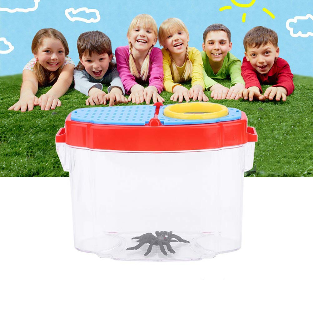 Portable Insect Observation Box Child Science Exploration Teaching Utensils Experiment Vessels With Magnifying Glass