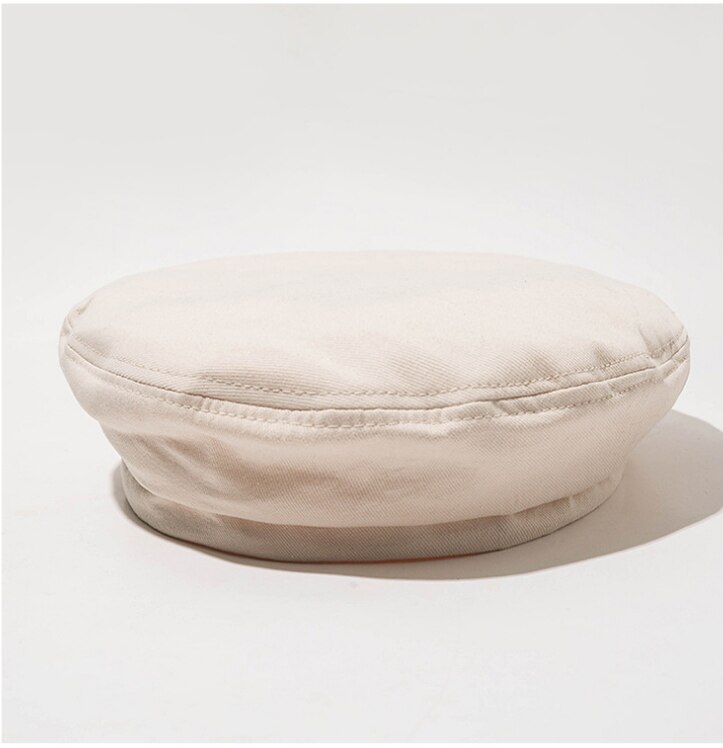 Retro cotton Beret Hat Women Cap Female Ladies Beanie Beret Girls For Summer And Autumn THIN: Beige