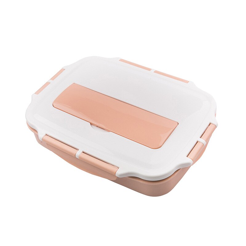 304 stainless steel divided lunch box heat preservation student fast food box bento box kindergarten anti sealed fast food: Orange