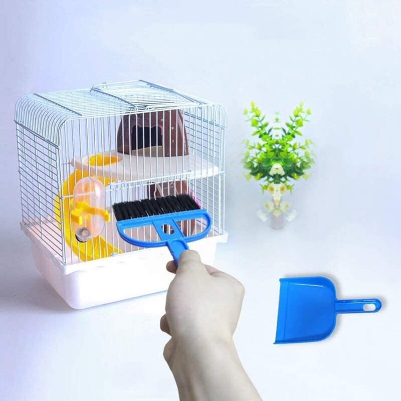 Mini Stof Pan En Borstel Set Voor Cavia Speelgoed, Hamster Cleaner Egel Benodigdheden, kleine Bezem En Stof Stof Voor Hamster Beddin