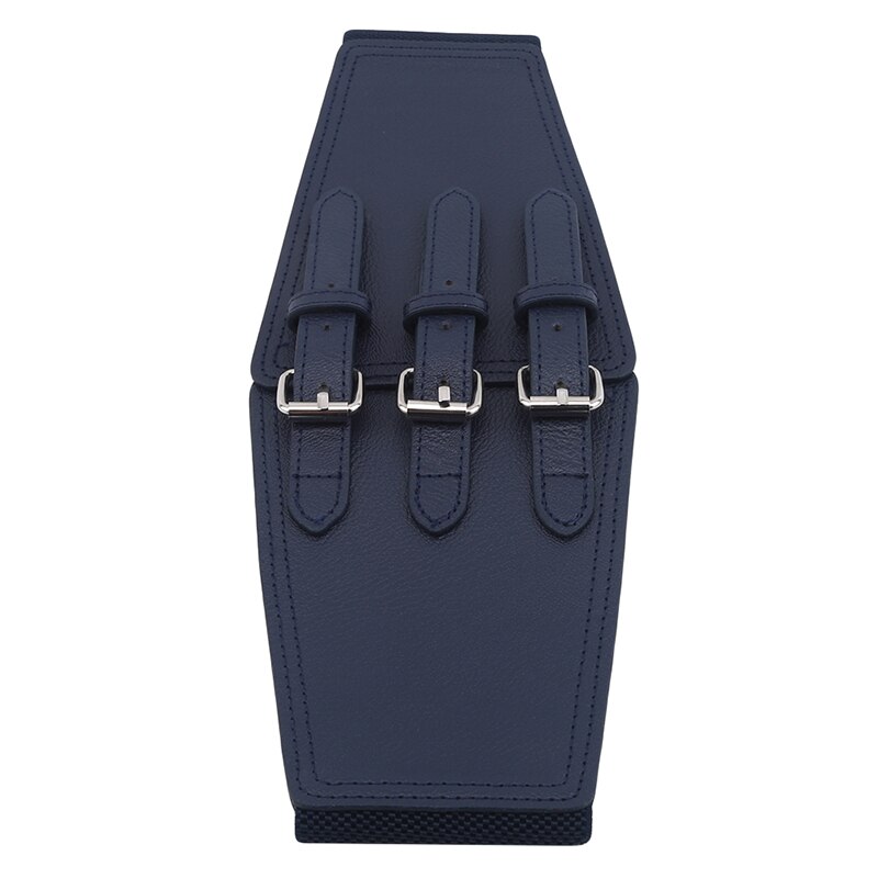 Brede riemen voor dames, pu leren riem, korsetmerk: Blauw