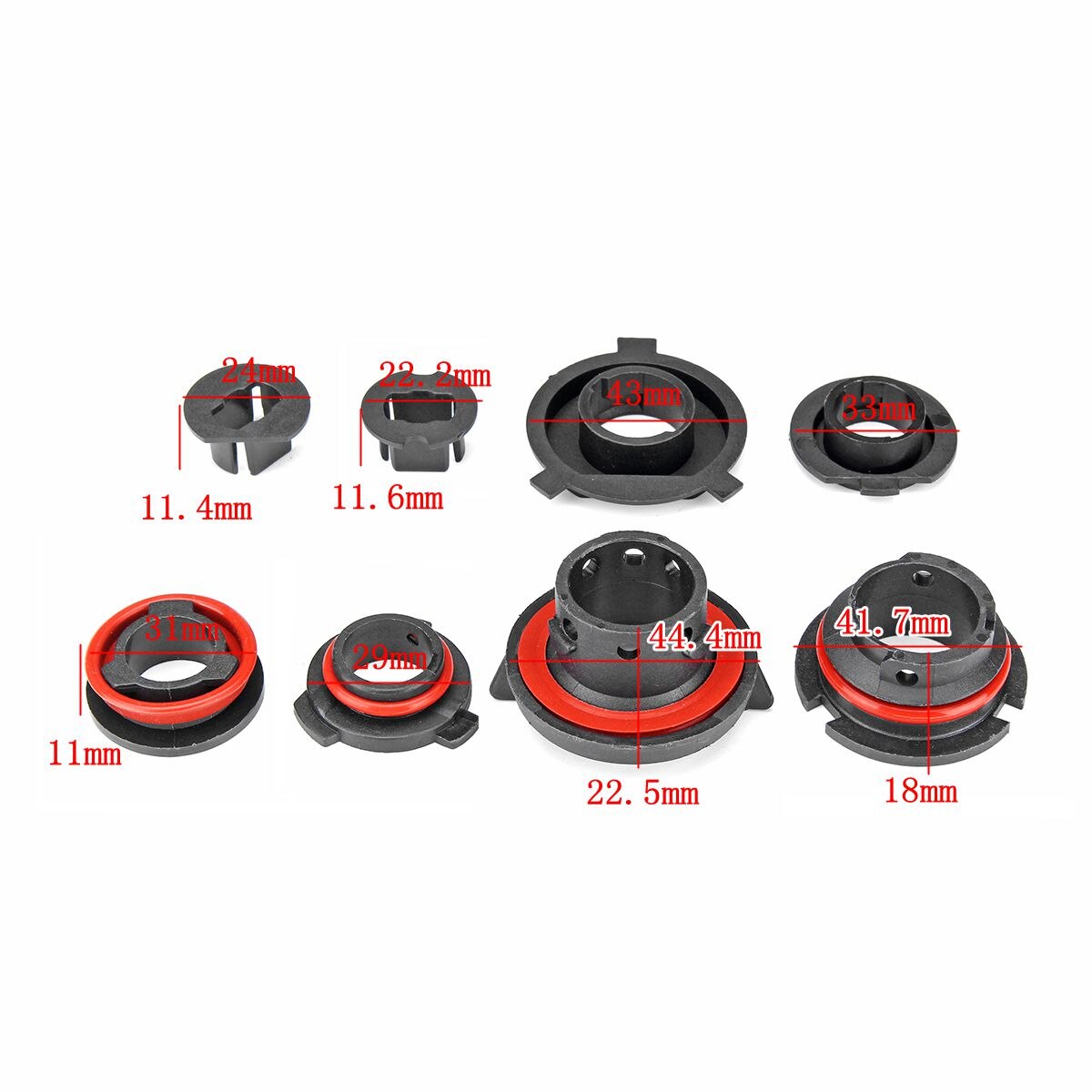 1Pair Car LED Headlight Light Lamp Bulb Adapter Holder Base Sockets Retainer For H1 H3 H4 H7 H11 H13 9004 9005 9006 9007 880