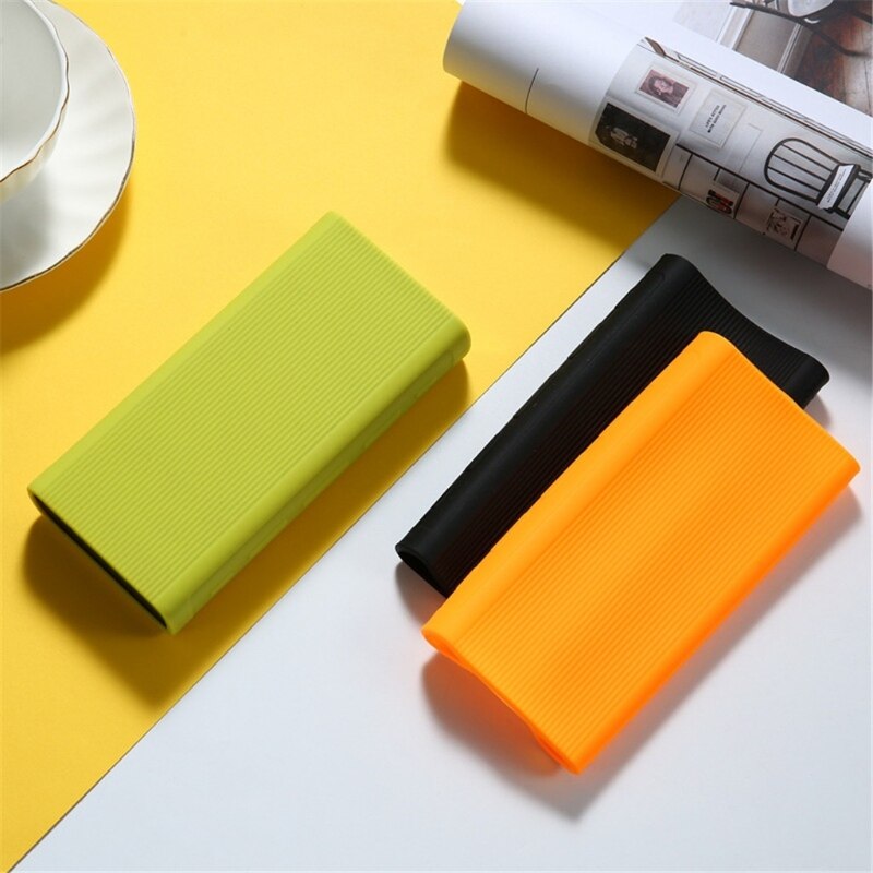 Funda de silicona para xiaomi mi, paquete de batería externa de 20000mAh, para modelo PLM07ZM/PB2050ZM/PLM18ZM