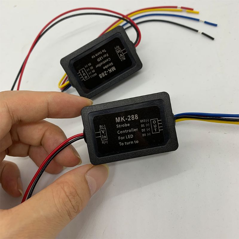 Pair 3-step Sequential Flow Semi Dynamic Chase Flash Tail Light Module Boxes Car