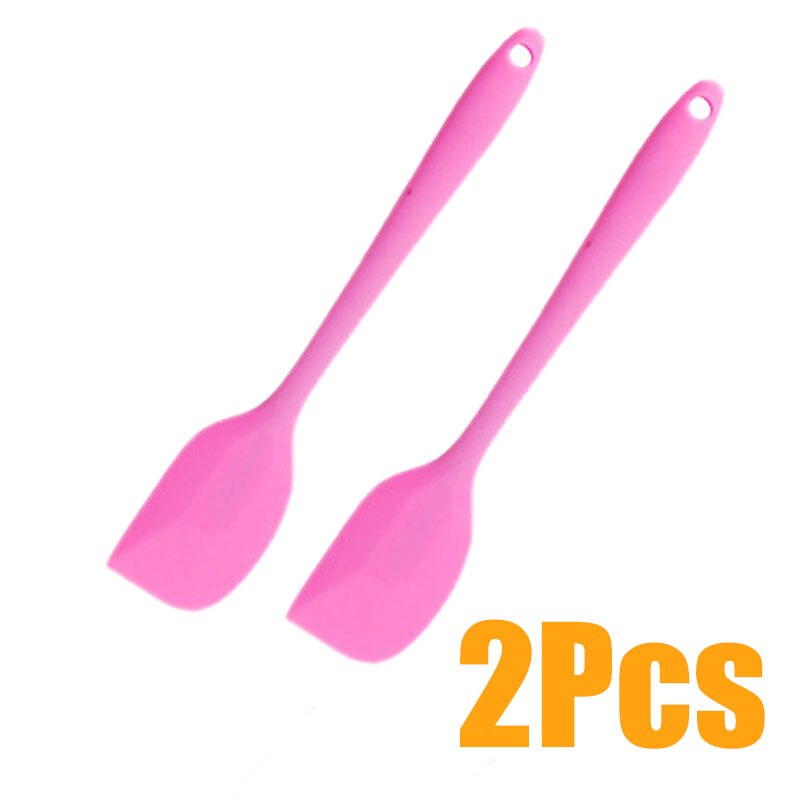 Silicone Kitchen Utensils Spatula Meat Egg Kitchen Scraper Pizza Cooking Tools Non-stick Shovel: Purple 2pcs