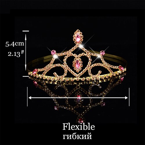 Couronne de princesse de reine pour femmes et filles, coiffure verte, rouge, cristal or, grand diadème, accessoires de coiffure de mariée, mariage: 18