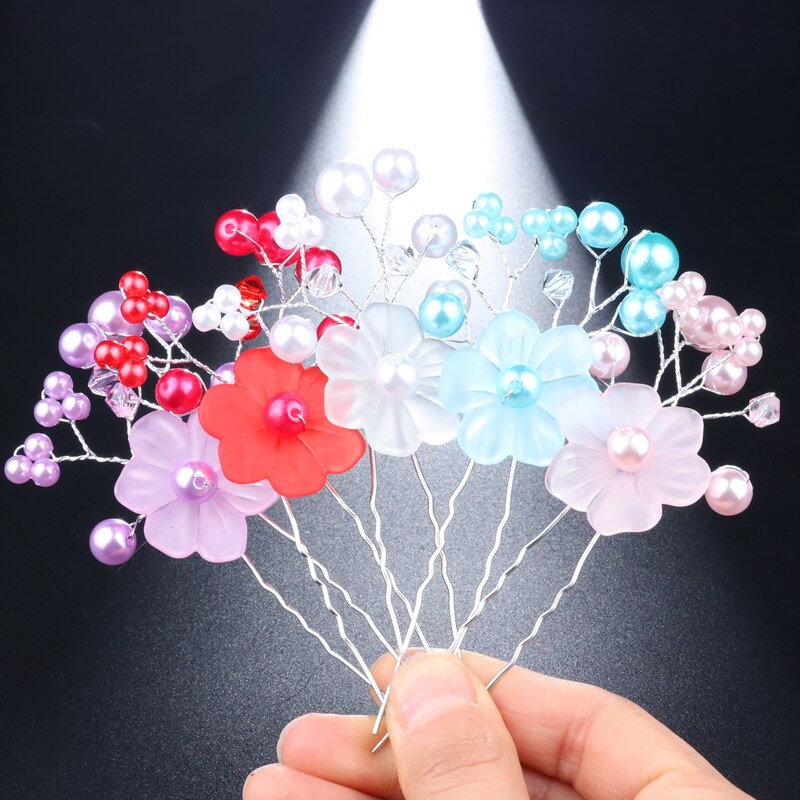 Vintage Hair Jewelry Crystal Rhinestone Handmade Leaf Flower Hairpins Hair Clips Wedding Bridal Headwear Hair Pins